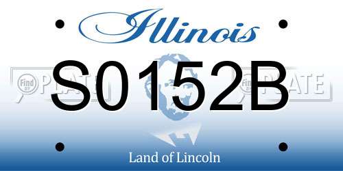 S0152B Illinois License Plate