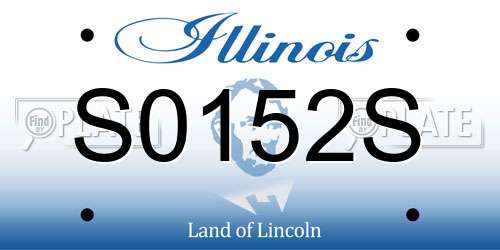 S0152S Illinois License Plate
