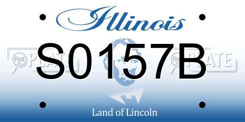 S0157B Illinois License Plate
