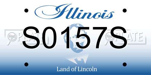 S0157S Illinois License Plate