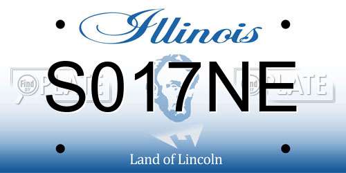 S017NE Illinois License Plate