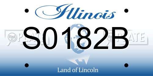 S0182B Illinois License Plate