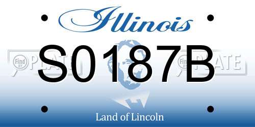 S0187B Illinois License Plate