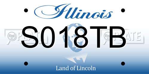 S018TB Illinois License Plate