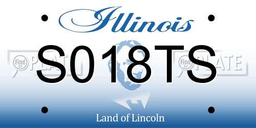 S018TS Illinois License Plate