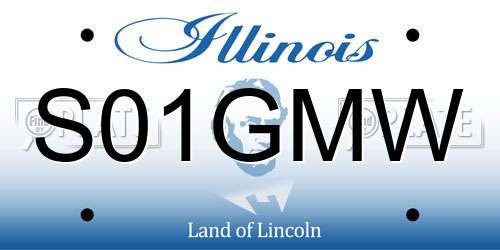 S01GMW Illinois License Plate
