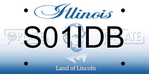 S01IDB Illinois License Plate