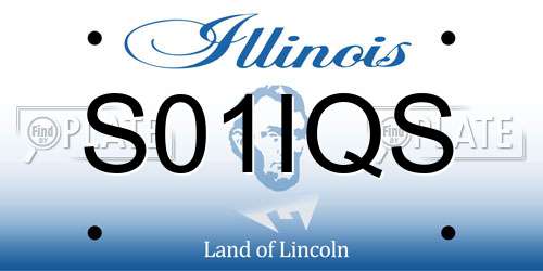 S01IQS Illinois License Plate