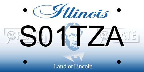 S01TZA Illinois License Plate