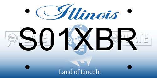 S01XBR Illinois License Plate