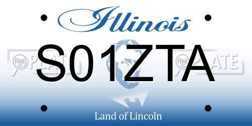 S01ZTA Illinois License Plate