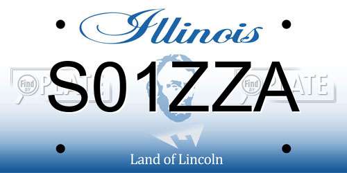 S01ZZA Illinois License Plate