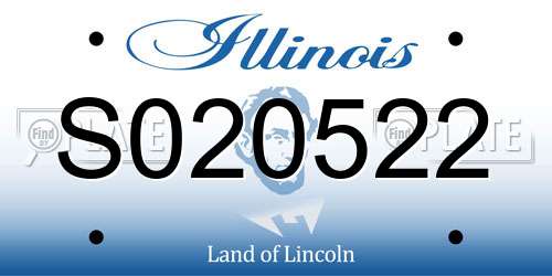S020522 Illinois License Plate