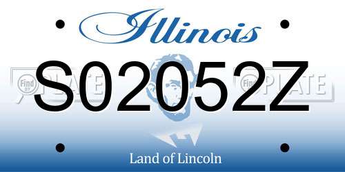 S02052Z Illinois License Plate
