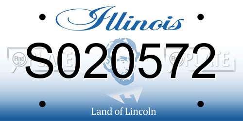 S020572 Illinois License Plate