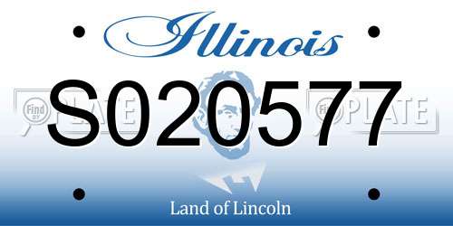 S020577 Illinois License Plate