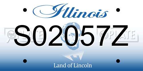 S02057Z Illinois License Plate