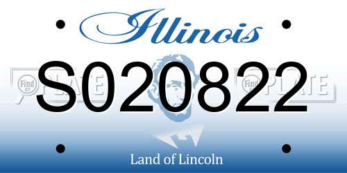 S020822 Illinois License Plate