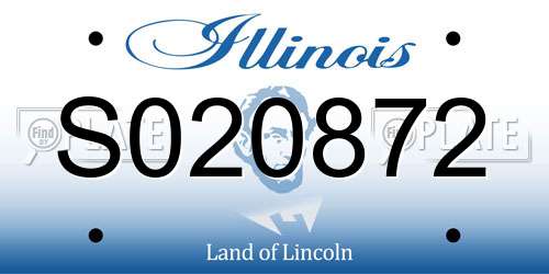 S020872 Illinois License Plate