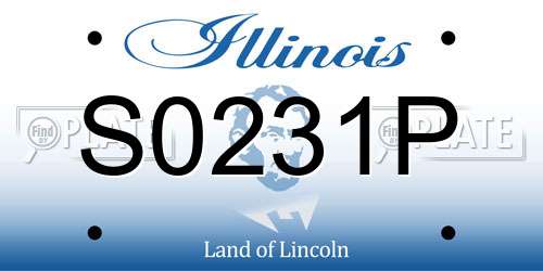 S0231P Illinois License Plate