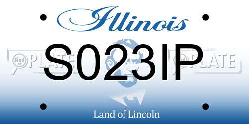 S023IP Illinois License Plate