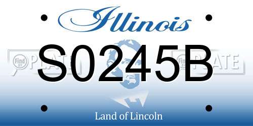S0245B Illinois License Plate