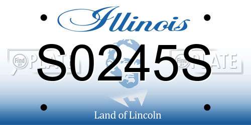 S0245S Illinois License Plate