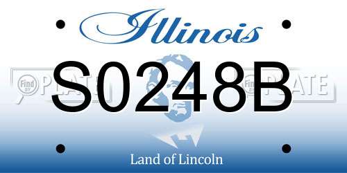 S0248B Illinois License Plate
