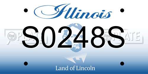 S0248S Illinois License Plate