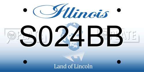 S024BB Illinois License Plate