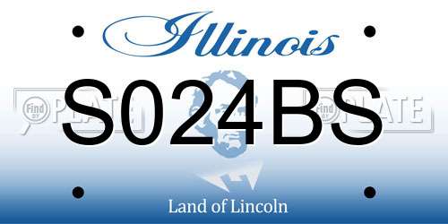 S024BS Illinois License Plate