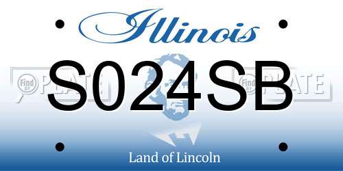 S024SB Illinois License Plate