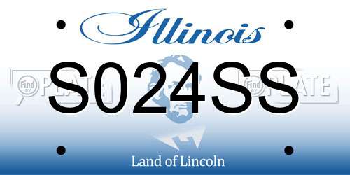 S024SS Illinois License Plate