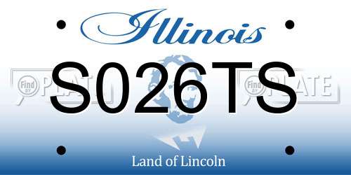 S026TS Illinois License Plate