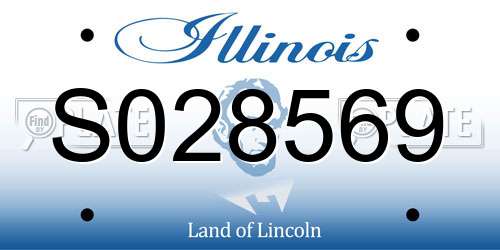 S028569 Illinois License Plate