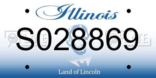 S028869 Illinois License Plate