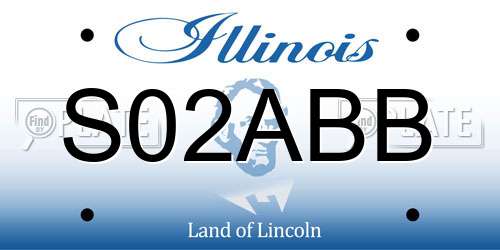 S02ABB Illinois License Plate