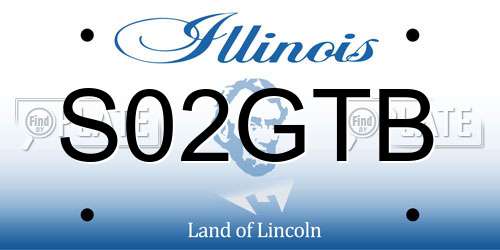 S02GTB Illinois License Plate