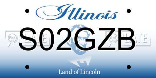 S02GZB Illinois License Plate