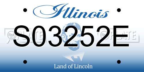 S03252E Illinois License Plate