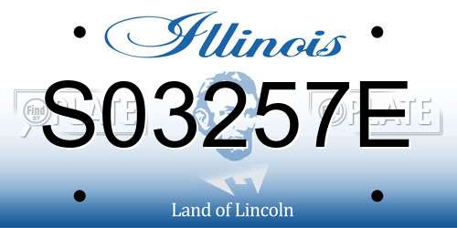 S03257E Illinois License Plate