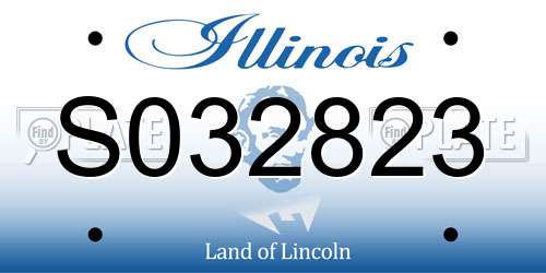 S032823 Illinois License Plate