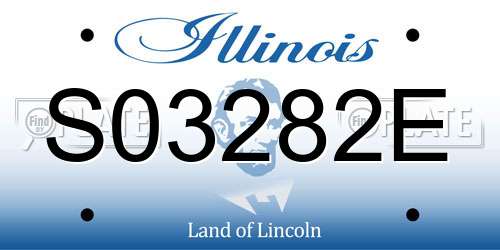 S03282E Illinois License Plate