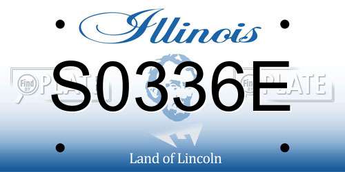 S0336E Illinois License Plate