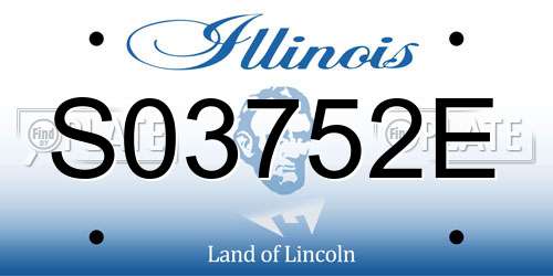S03752E Illinois License Plate