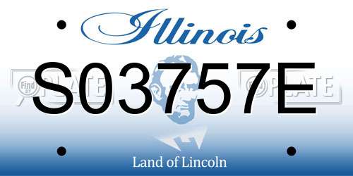 S03757E Illinois License Plate
