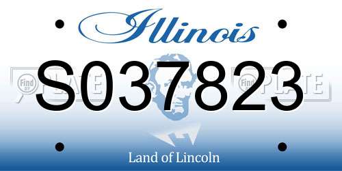 S037823 Illinois License Plate