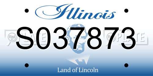 S037873 Illinois License Plate