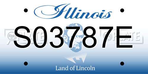 S03787E Illinois License Plate