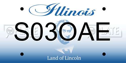 S03OAE Illinois License Plate
